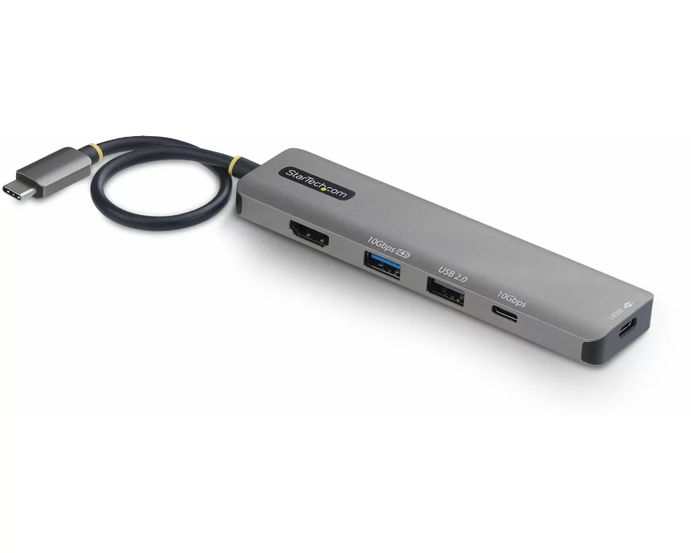 StarTech.com 164B-USBC-MULTIPORT laptop dock/port replicator Kabelgebunden USB 3.2 Gen 2 (3.1 Gen 2) Type-C Grau