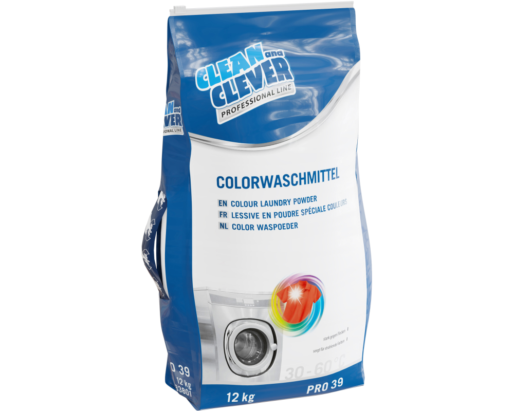 CLEAN AND CLEVER Colorwaschmittel PRO39 12kg 37646 Phosphatfrei