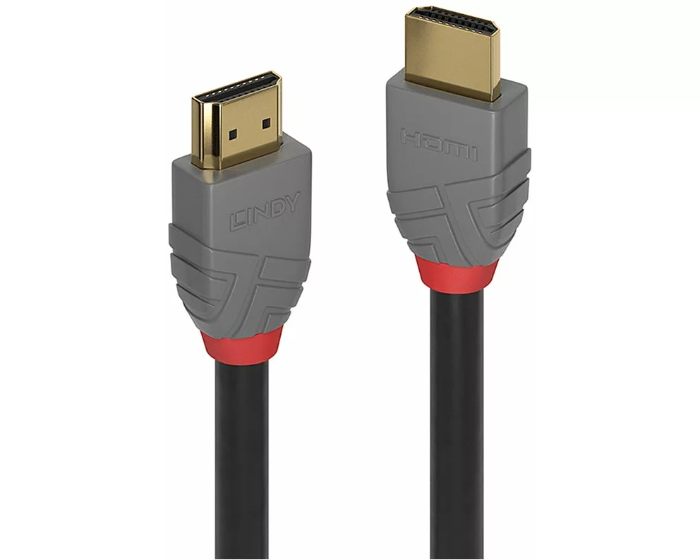 LINDY Anthra Line Video Cable, HDMI 2.0, HDMI-HDMI M-M, 0.5m, black, High Speed