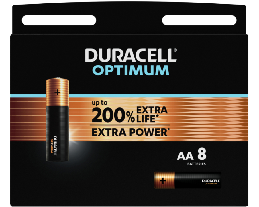 DURACELL Batterie Optimum 4-137684 AA, LR6, 1.5V 8 Stück
