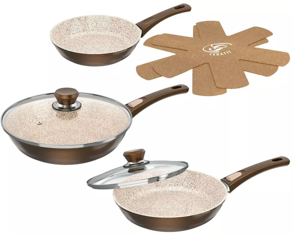 Genius Bratpfanne Cerafit Granit 7-teilig