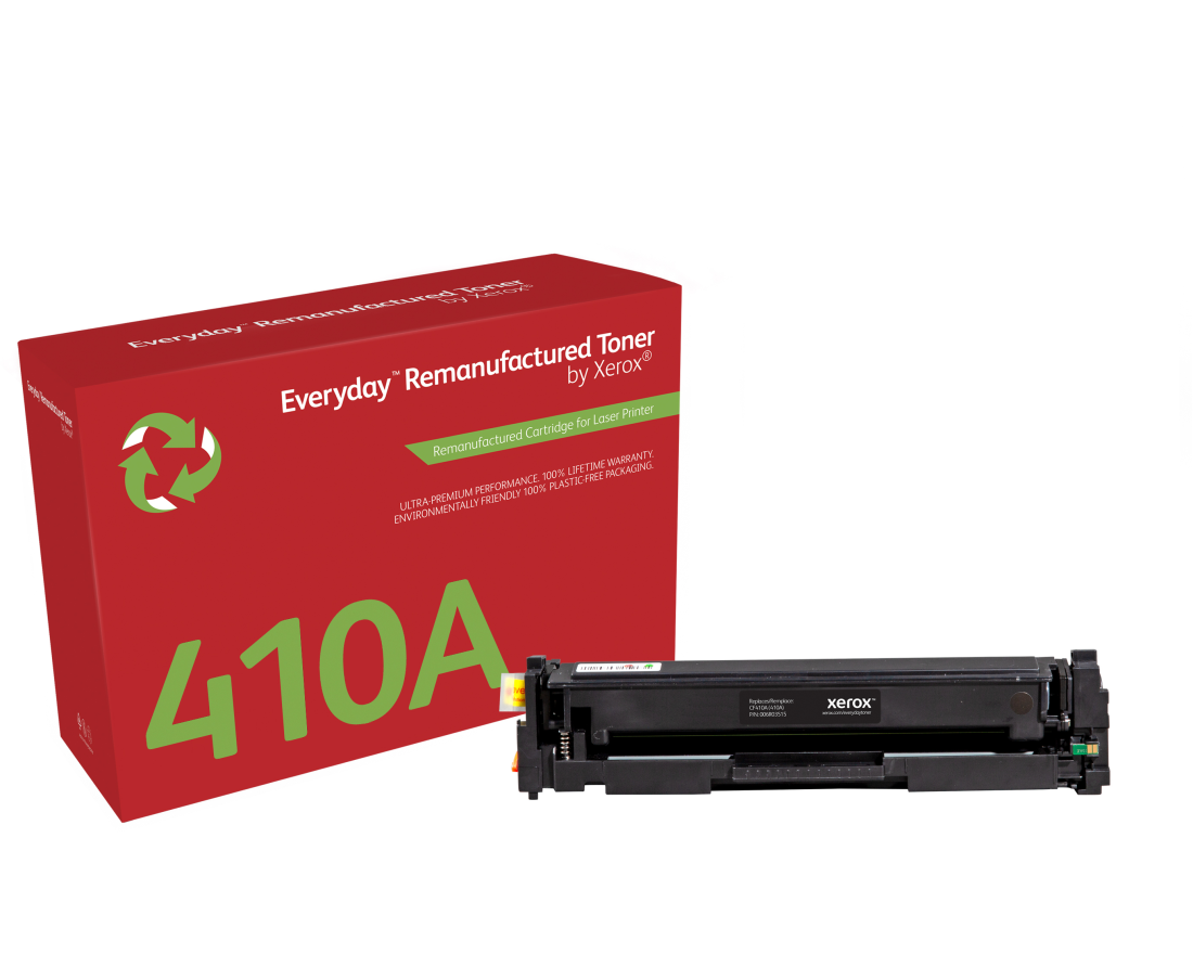 Everyday™ Schwarz wiederaufbereiteter Toner von Xerox, kompatibel mit HP 410A (CF410A), Standardkapazität