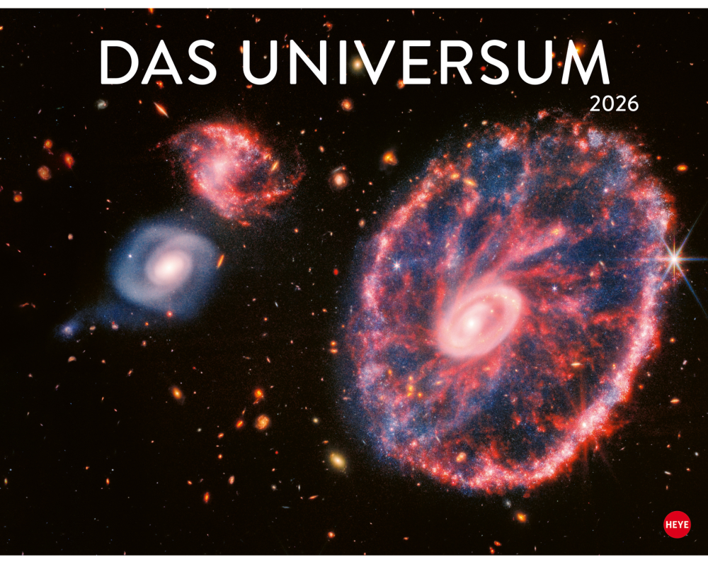 HEYE Bildkalender 2026 23229+26 Das Universum DE 44x34cm