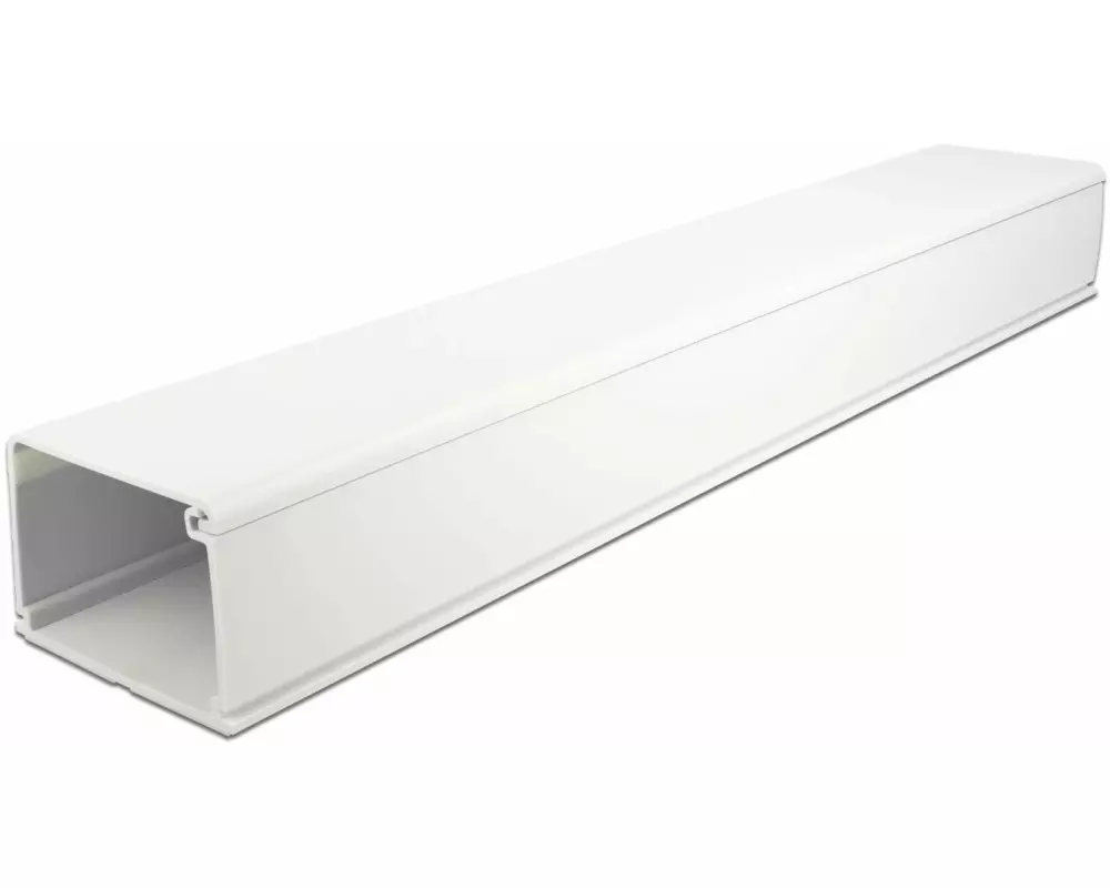 Delock Kabelkanal mit Deckel, selbstklebend 1 m x 83 mm Weiss