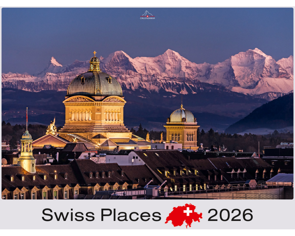 CALENDARIA Bildkalender 2026 9783036205090 Swiss Places ML 40x31cm