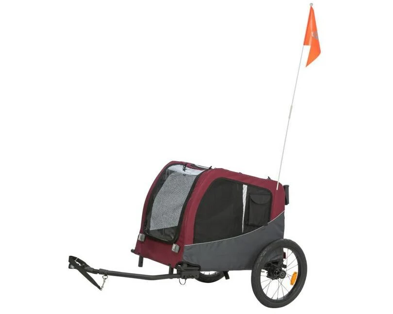 Trixie Fahrrad-Anhänger 75 x 86 x 80/145 cm grau/rot