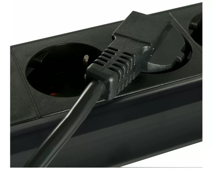 LINDY IEC Mains lead angled 2m Schuko to C13