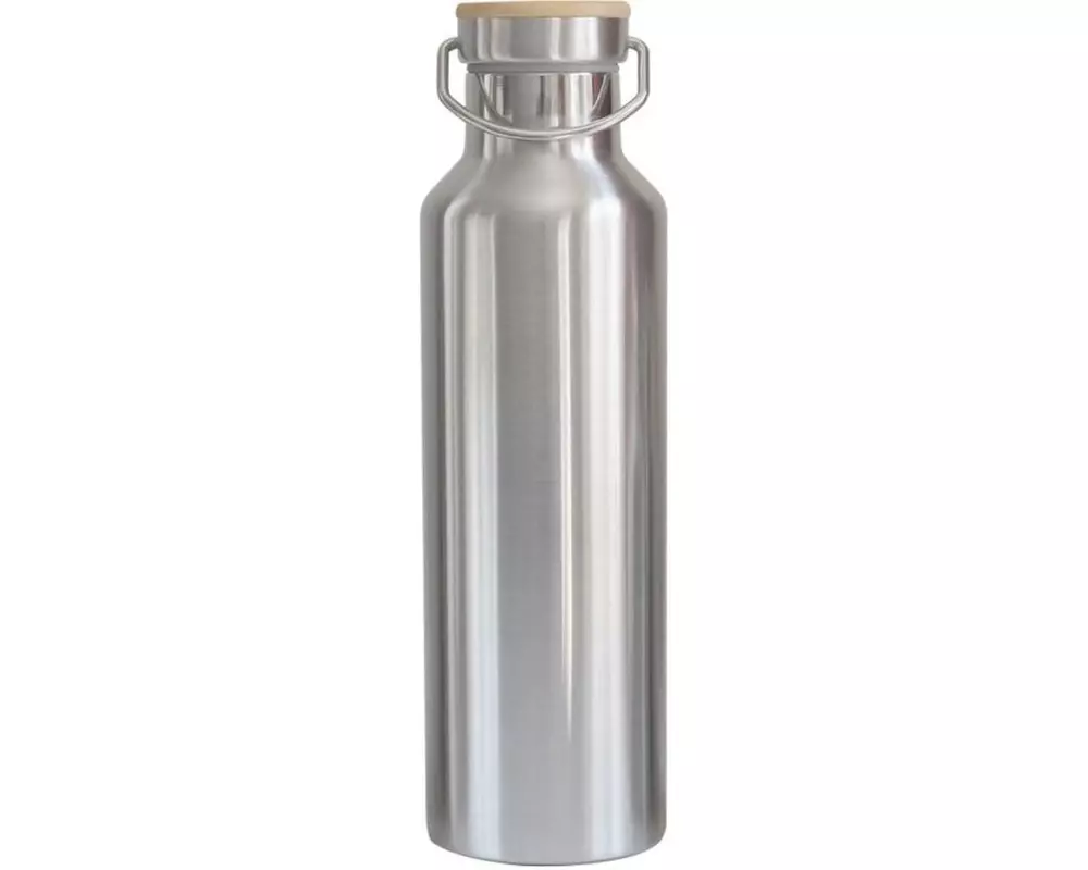 pandoo Edelstahl Trinkflasche isoliert 750 ml, Silber