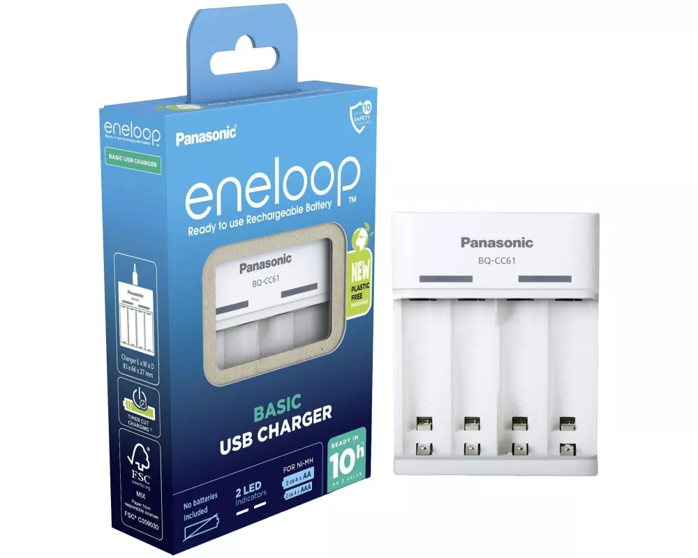 Panasonic Eneloop BQ-CC61USB USB-Ladegerät für AA und AAA NiMH-Akkus