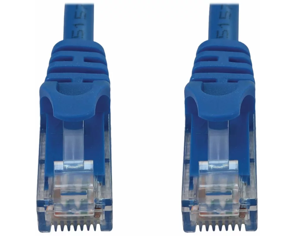 EATON TRIPPLITE Cat6a, 10G, Snagless, Molded, UTP, Ethernet, Cable, RJ45m/M, PoE, Blue, 1ft, 0.3m