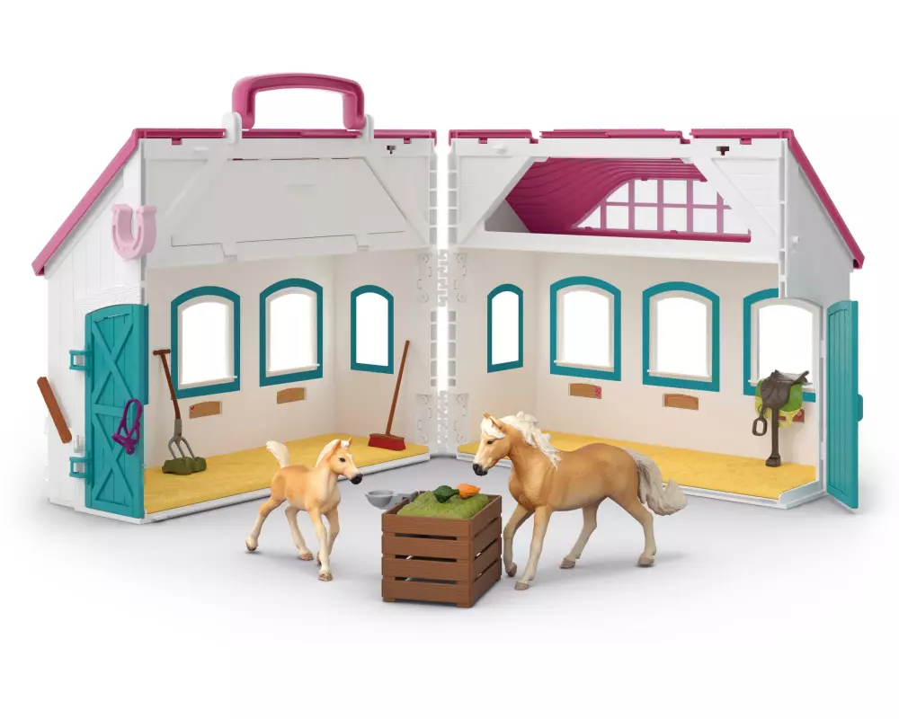 Schleich Spielfigurenset Horse Club Offenstall Kleines Hufeisen