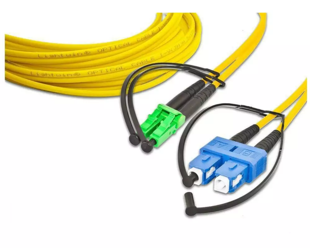 Lightwin LWL-Patchkabel Singlemode LC/APC – SC, OS2, Duplex, 1 m