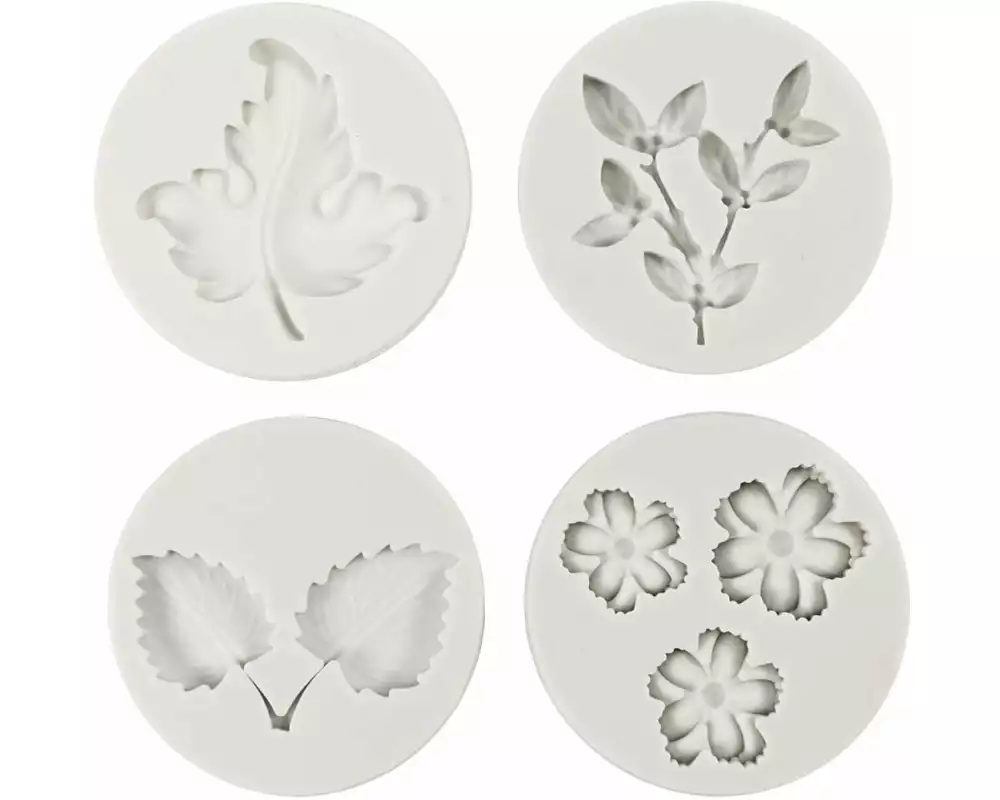 Creativ Company Modellierwerkzeug Giessformen Silikon Blätter Motiv