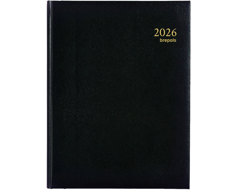 BREPOLS Agenda Ambassador Lima 2026 0.116.1256 1T/1S schwarz 17x22cm
