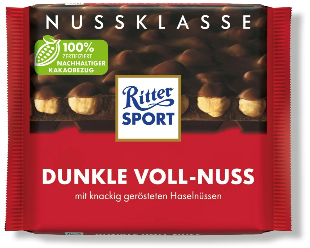 Ritter Sport Schokolade Dunkle Voll Nuss 100 g