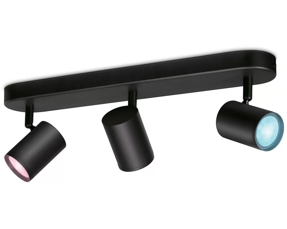 WiZ IMAGEO 3er Spot Tunable White & Color Deckenleuchte Schwarz