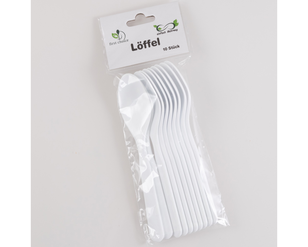 ELCO Löffel aus Kunststoff 10031110-001 Mehrweg weiss, 10Stk.
