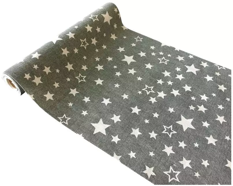 Dameco Dekostoff Sterne 36 x 300 cm, Grau