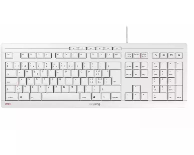Cherry Tastatur Stream CH-Layout Hellgrau