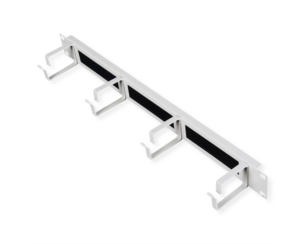 ROLINE 19-Zoll Rangierpanel 1 HE, mit Bürstenleiste 44x60mm grau