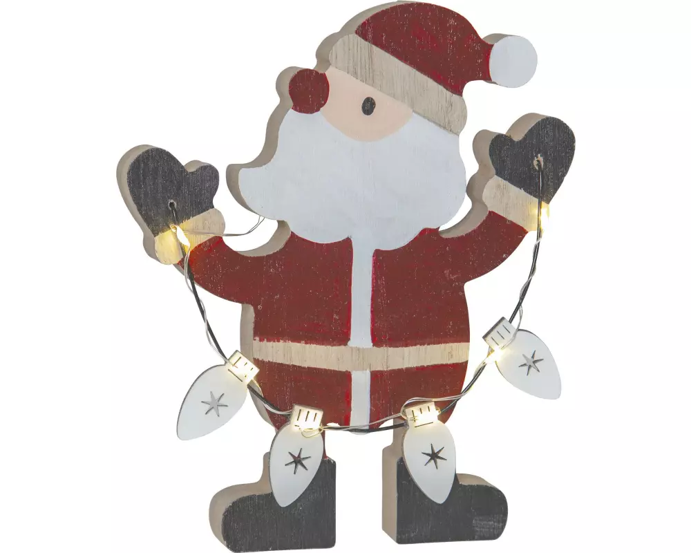 Star Trading LED-Figur Weihnachtsmann Billy, 17 cm, Rot