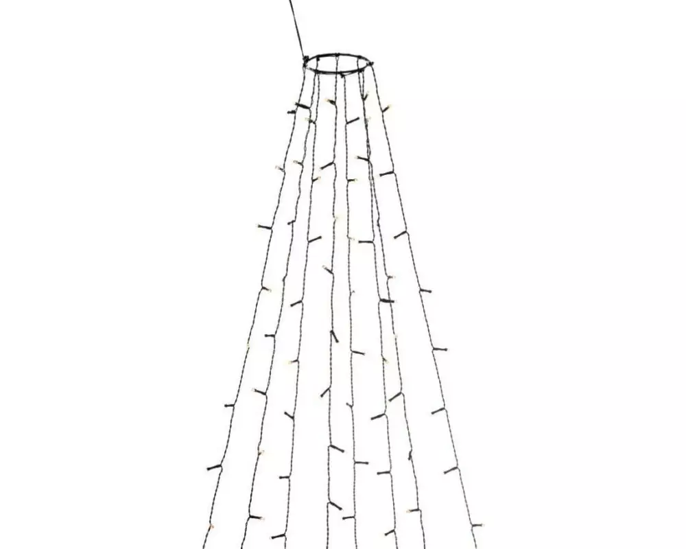 Konstsmide LED-Baummantel 2.4 m Schwarz, mit Funkel-Effekt, Outdoor