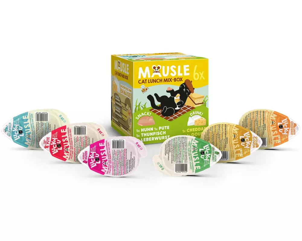 Lucky Lou Katzen-Nahrungsergänzung Mäusle Multipack, 6 x 28 g