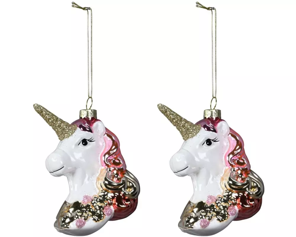 COCON Weihnachtsschmuck Einhorn, 2 Stück