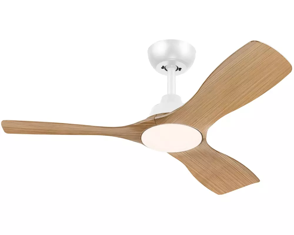 Philips LED-Deckenventilator Olas 30W, Weiss / Holz