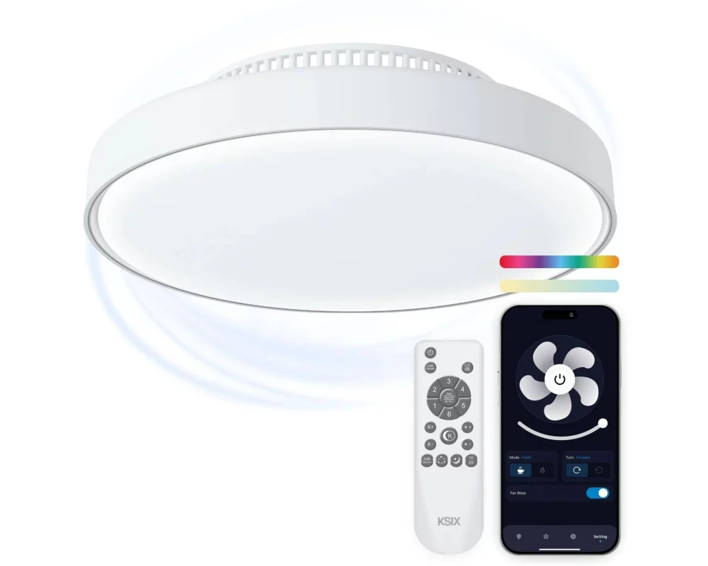 KSiX Deckenleuchte Mistral RGBIC + CCT 4000 lm Weiss