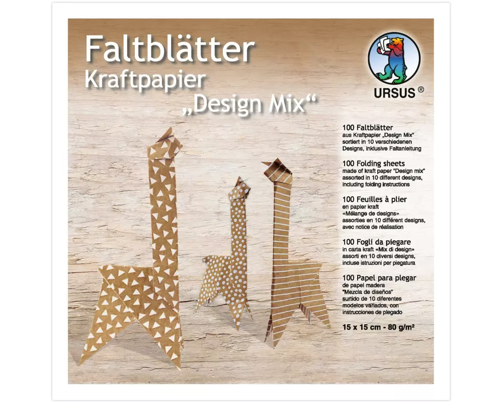 URSUS Bastelpapier 100 Stück, Braun