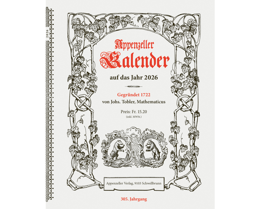 APPENZELLER Bildkalender 2026 9783858829108 Appenzeller DE 17x21cm