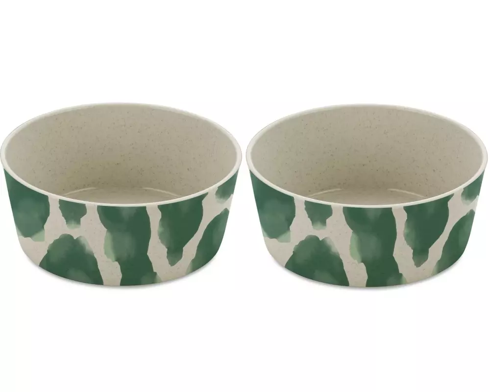 Koziol Schale Connect Monstera 2 Stück, Beige/Grün/Gelb