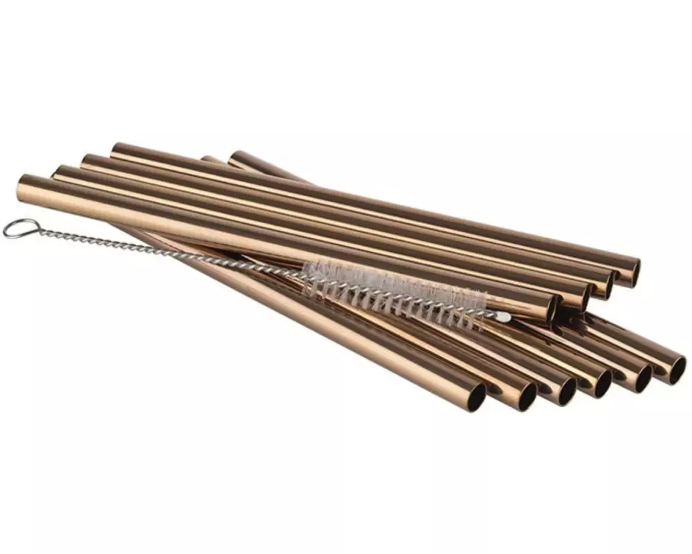 APS Strohhalm 11er-Set, 15 cm, Copper-Look
