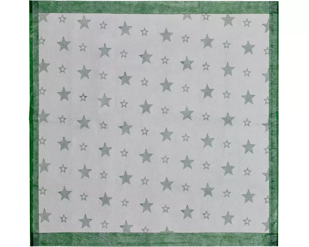 Krinner Christbaumdecke, 80 x 80 cm, Grün / Weiss