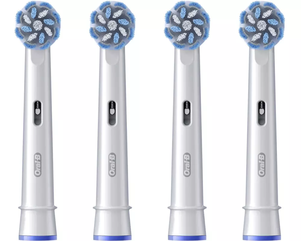 Oral-B Zahnbürstenkopf Sensitive Clean 4 Stück, Weiss