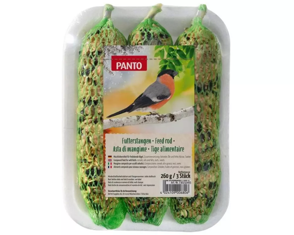 Panto Vogelfutter Futterstangen 6 Stück