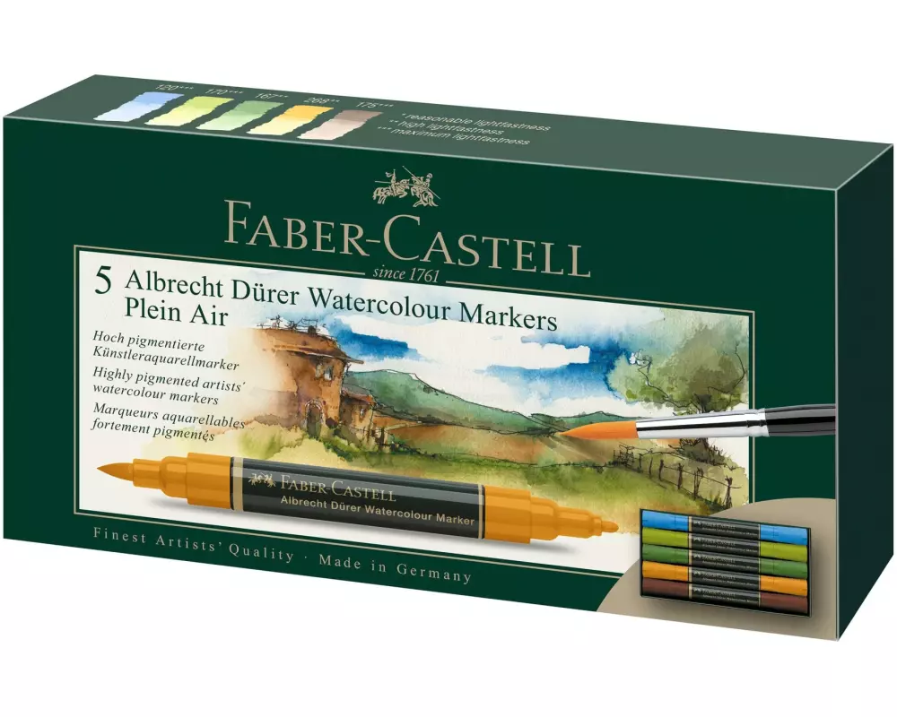 Faber-Castell Aquarellmarker Albrecht Dürer 5er Etiu, Plein Air
