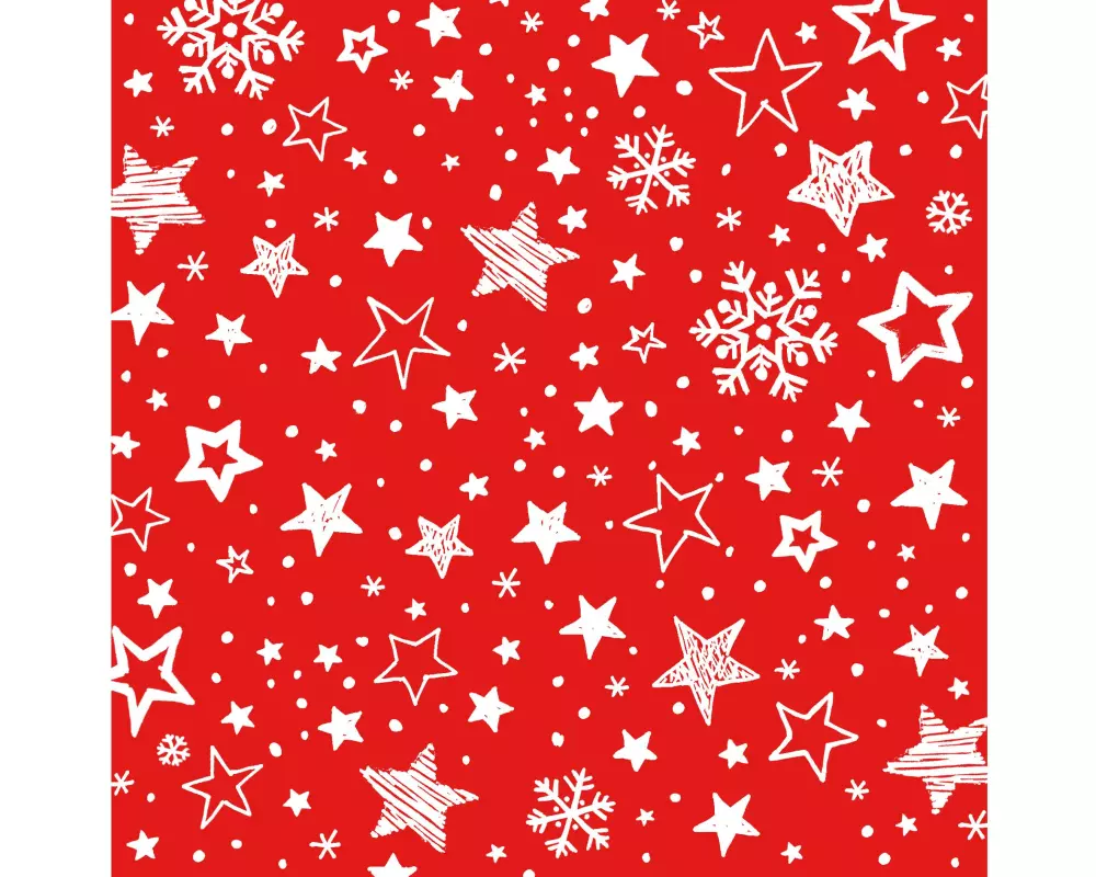 Braun + Company Weihnachtsservietten Lovely Stars 33 cm x 33 cm, 20 Stück