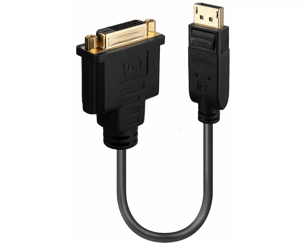 LINDY Video Adapter, DP 1.2, DP-DVI M-F, anthrazit, DVI-D