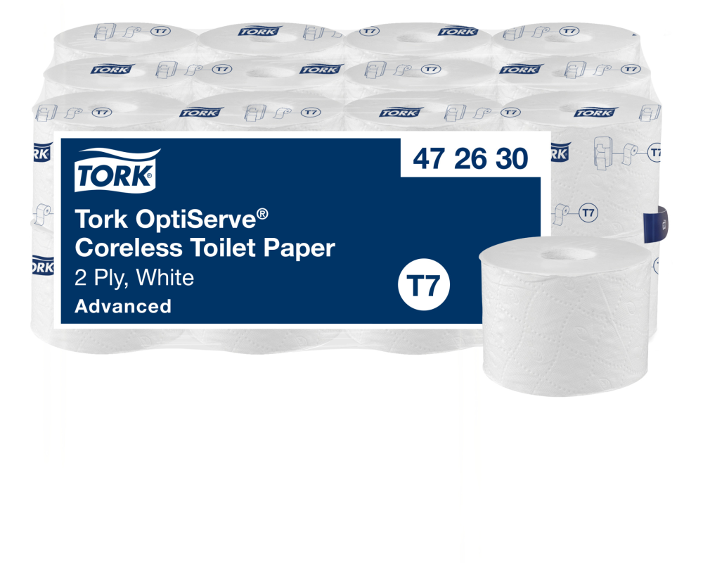 TORK Toilettenpapier T7 OptiServe® 472630 2-lagig 24 Rollen a 820 Blatt