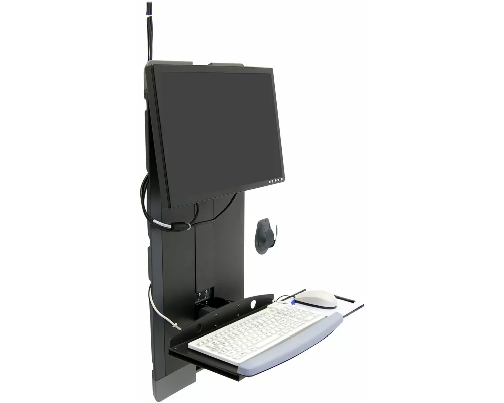 ERGOTRON vertical lift, StyleView, High Traffic Areas black