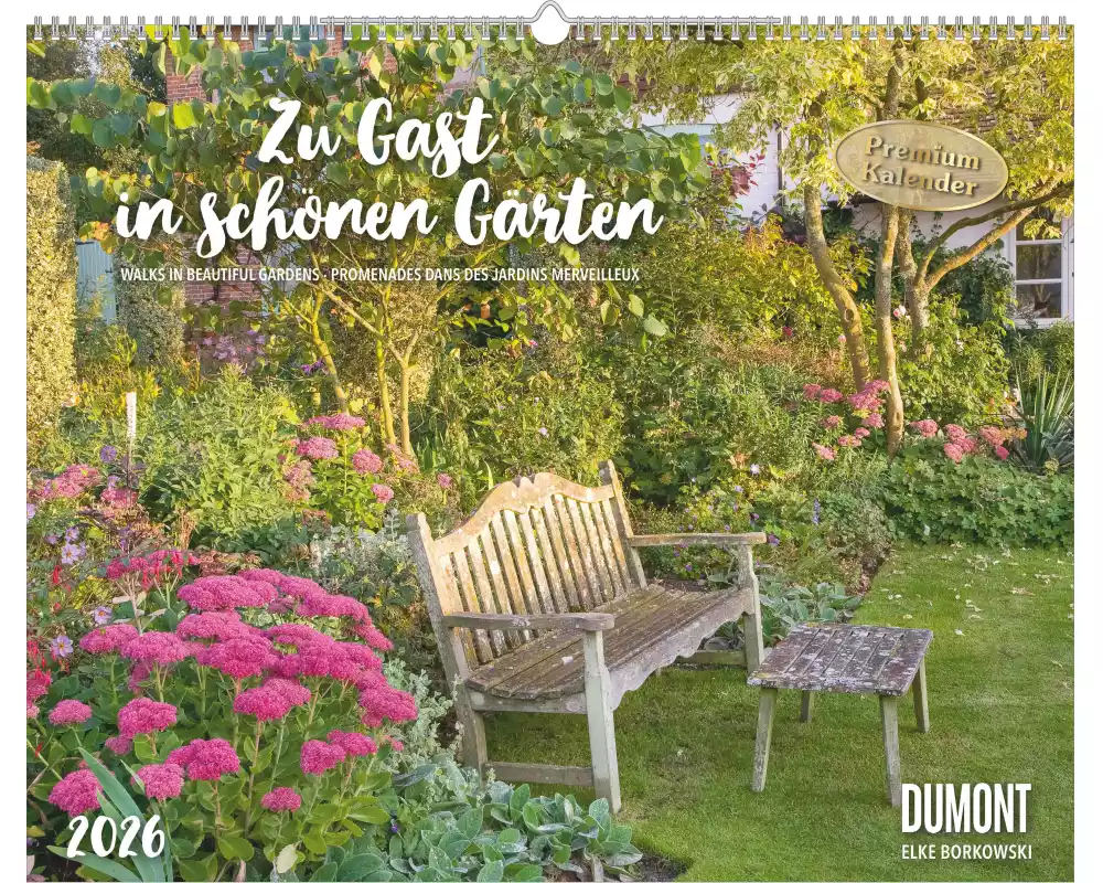 DUMONT Bildkalender 2026 260375 Schöne Gärten ML 52x42.5cm