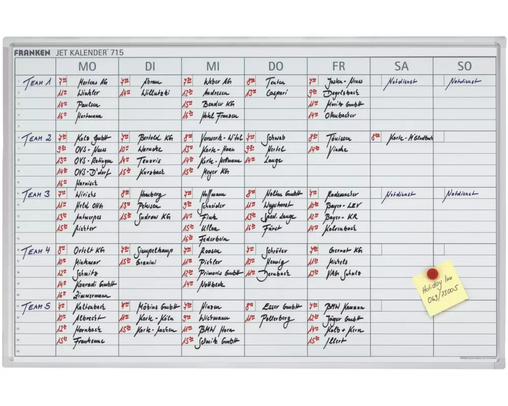 Franken Kalender Wochenkalender 60 cm x 90 cm, Weiss