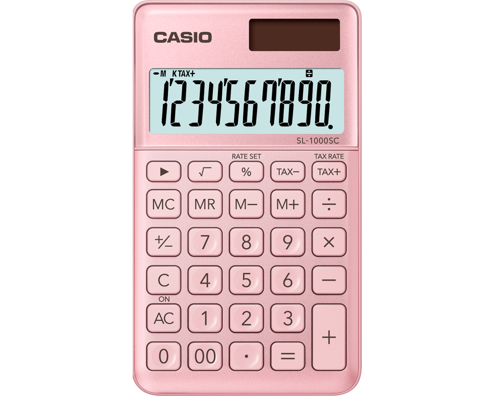 CASIO Taschenrechner BIC SL-1000SC-PK 10-stellig pink