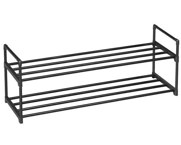 Songmics Schuhregal aus Metall 92 x 54 cm, Schwarz