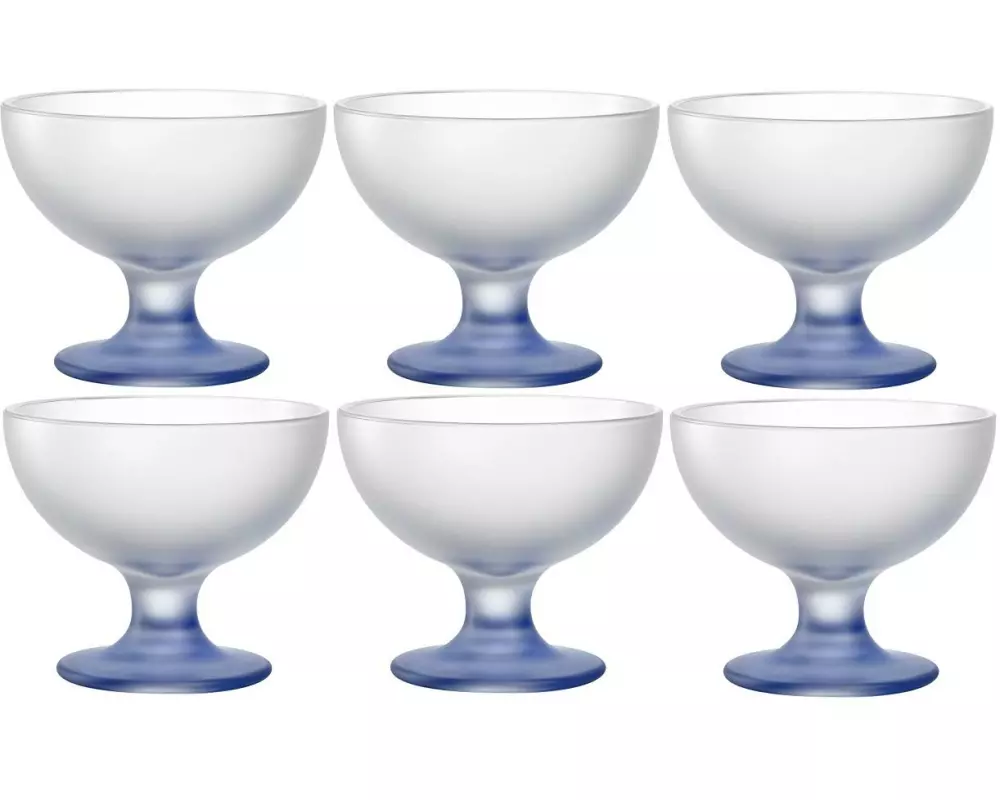 Leonardo Dessert-Schale Salerno 6 Stück, Blau/Transparent