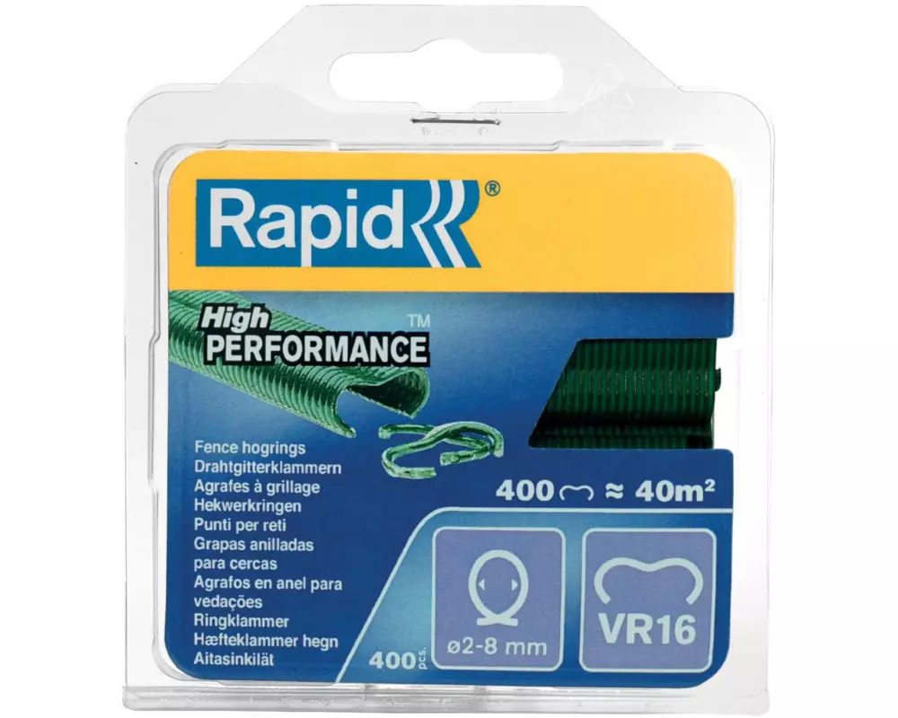 Rapid Ringklammern VR16 400 Stück, Grün