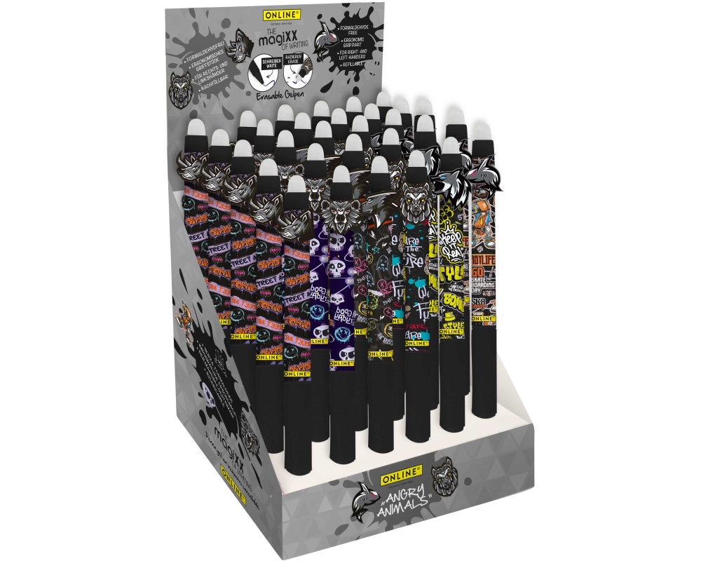ONLINE Gelschr. magiXX Angry Animals 35476/30 Display, assortiert 30 Stück
