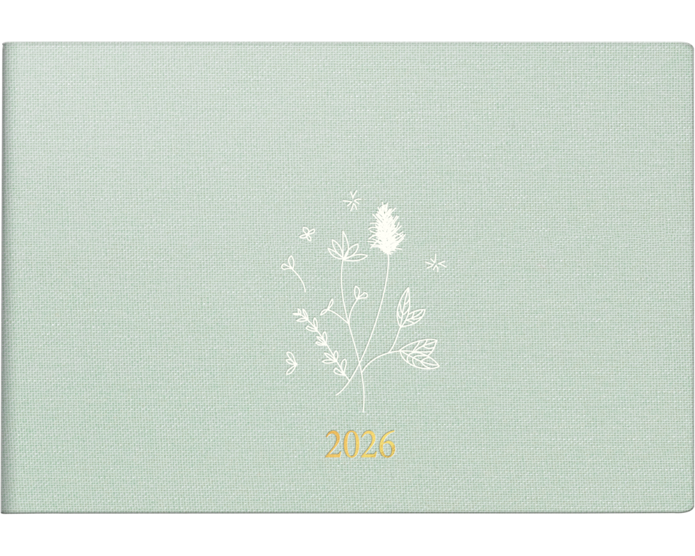 RIDOIDE Taschenagenda Septimus 2026 7017515026.26 1W/2S hellgrün DE 15.2x10.2cm